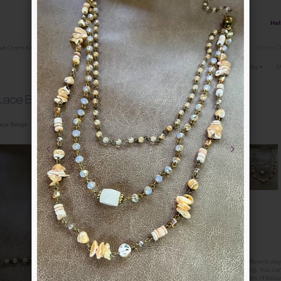 Bohemian “ Medina “ Magnetic Adjustable Beaded Necklace R2A - Picture 5 of 6